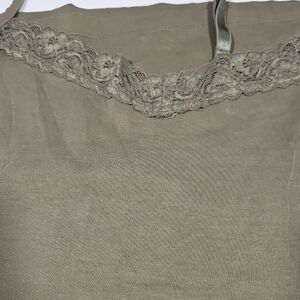 Catherines Olive Lace Trim Camisole